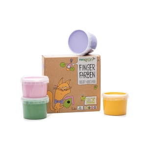 Product Finger paints set of 4x120ml 'Luca' base image