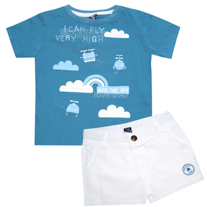 Product Set T-shirt - shorts Clouds base image
